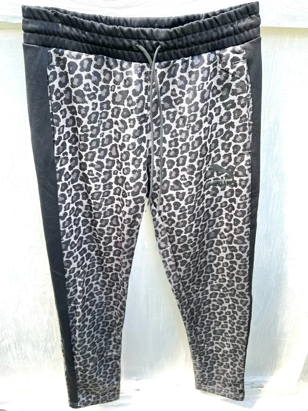 Puma Rare Jogger Track Pants Wild pack T7 Smoked Pearl Leopard Print Men's M